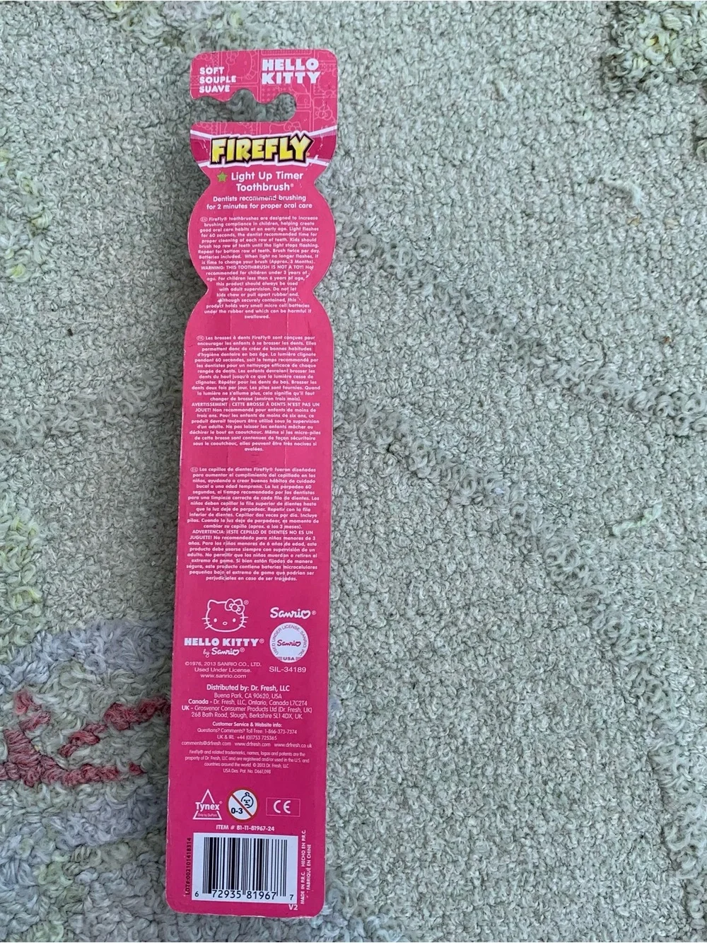 Lot of 2 Hello Kitty and Crayola kids toothbrushes